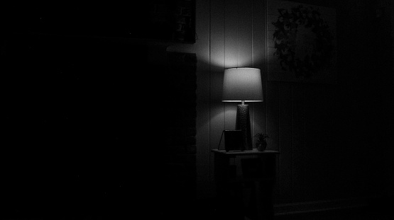 A spooky and dimly lit lamp actually shot in my living room at the B2 on beautiful Lake Sinclair (Milledgeville, Georgia).