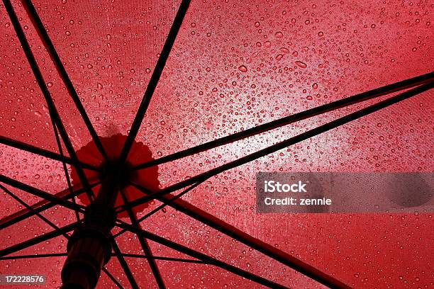 Under A Red Umbrella Stock Photo - Download Image Now - Backgrounds, Close-up, Covering