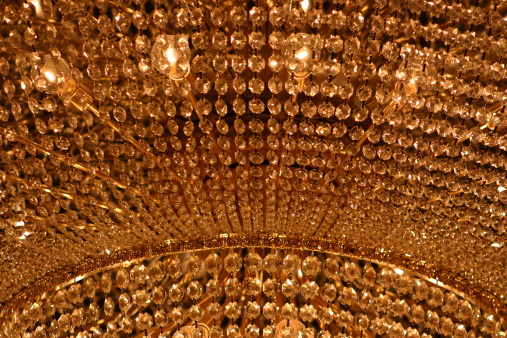 Abstract shot of a crystal chandelier.  Intended as background.Part of my