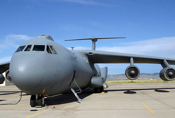 istock Lockheed C-141 Starlifter cargo aircraft preparing to load 172228758