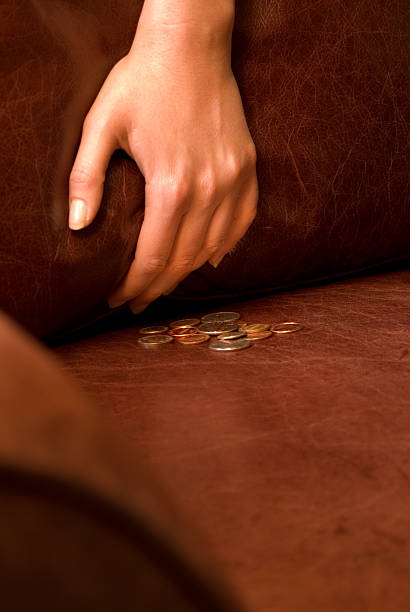 Digging for change 2 stock photo
