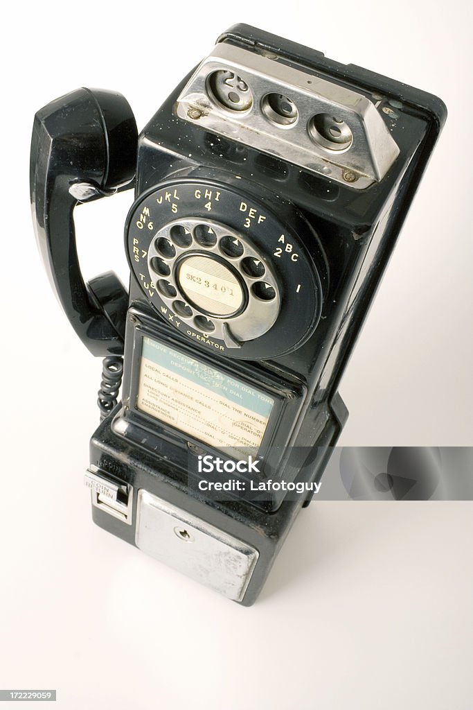 Винтажный Rotary Телефон-автомат - Стоковые фото Антиквариат роялти-фри
