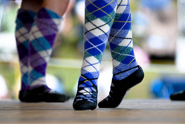 istock Highland dancer shoe and sock detail 172229244