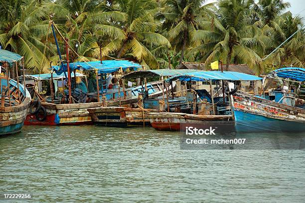 Transporte Índia Barcos De Pesca Em Backwaters De Kerala - Fotografias de stock e mais imagens de Ao Ar Livre