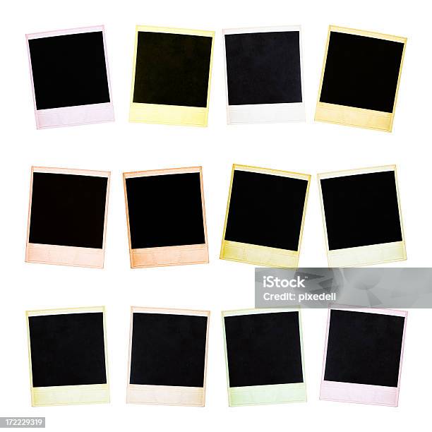 Photo Frames Isolated On White Stock Photo - Download Image Now - Antique, Blank, Burnt