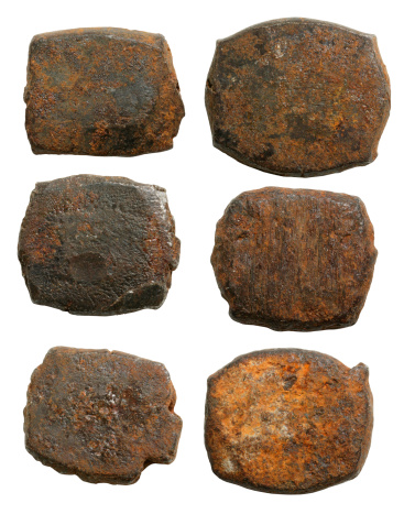Antique square nail heads.  Use for a variety of purposes such as adding to corners of posters.
