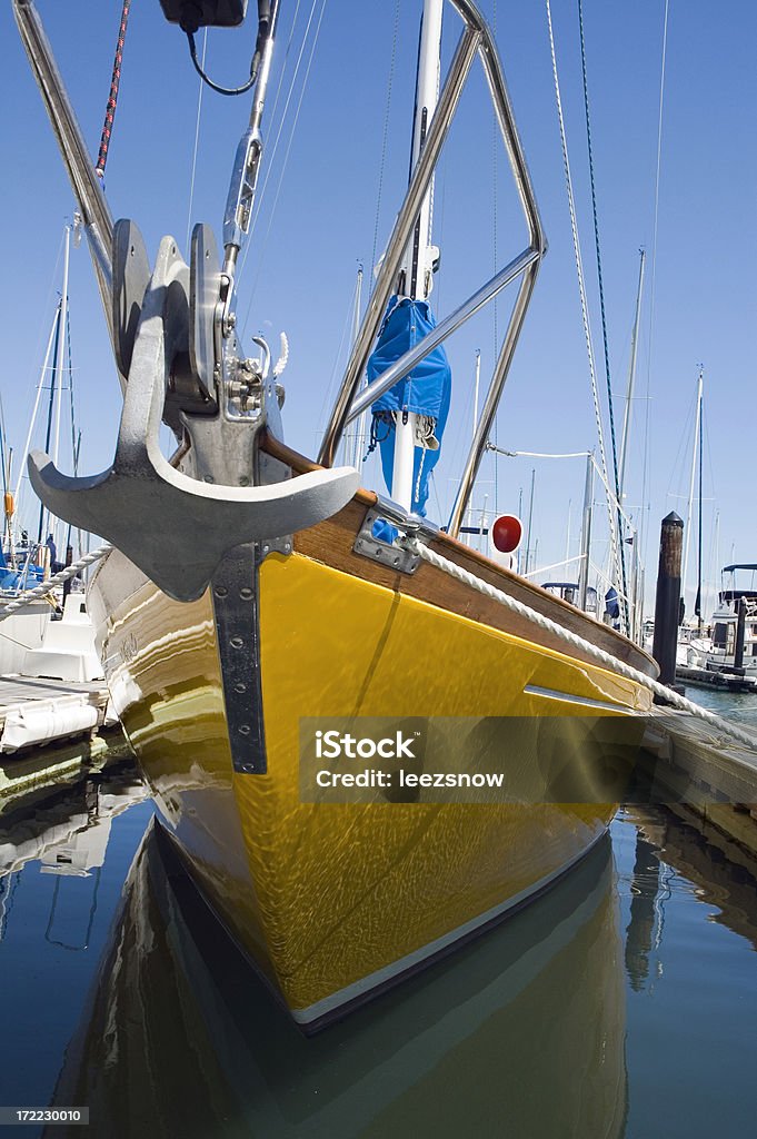 Segelboot gehen gelbe - Lizenzfrei Anker Stock-Foto