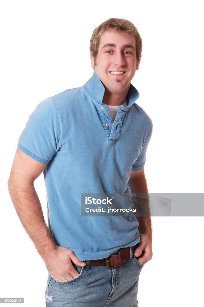 Hombre Casual en azul - Foto de stock de 20 a 29 años libre de derechos