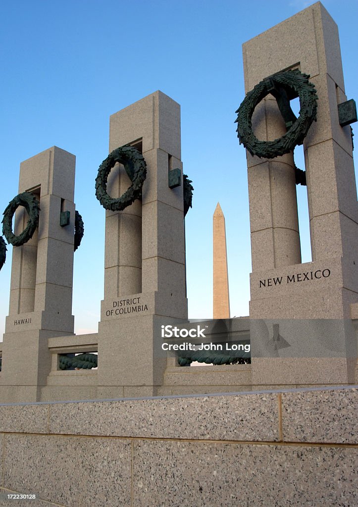 World War II memorial and Washington Monument Armed Forces Stock Photo
