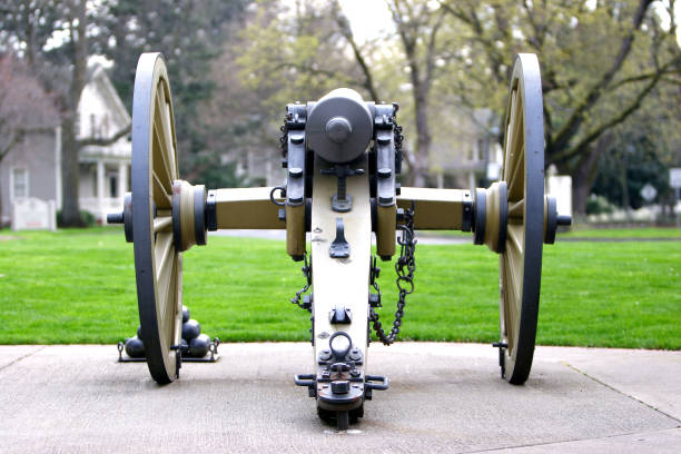 Antique Artillery - Back View stock photo