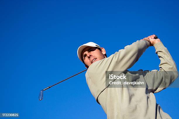 Golfspieler Konzentration Stockfoto und mehr Bilder von Blau - Blau, Eine Person, Entschlossenheit