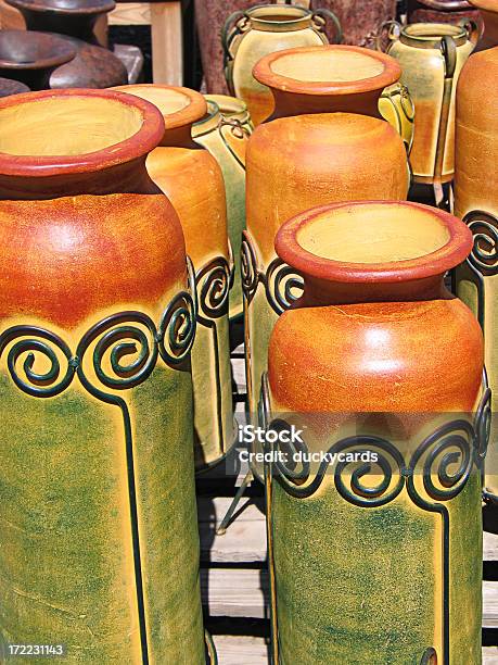 Colorful Pots Stock Photo - Download Image Now - Art, Art And Craft, Clay