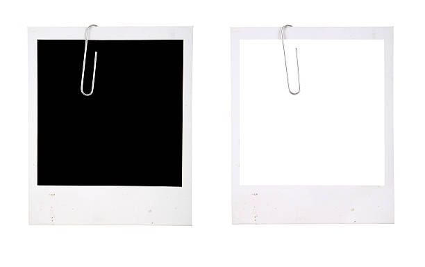 Picture Frames with Paper Clip stock photo