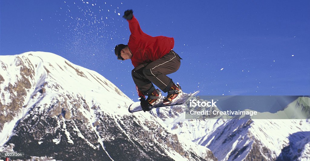 Alpy Skok - Zbiór zdjęć royalty-free (Snowboard)