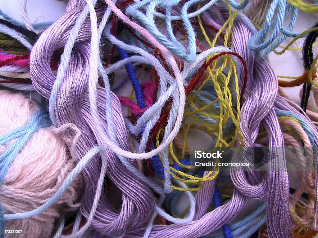 wires sewn fili cotton Art And Craft Stock Photo