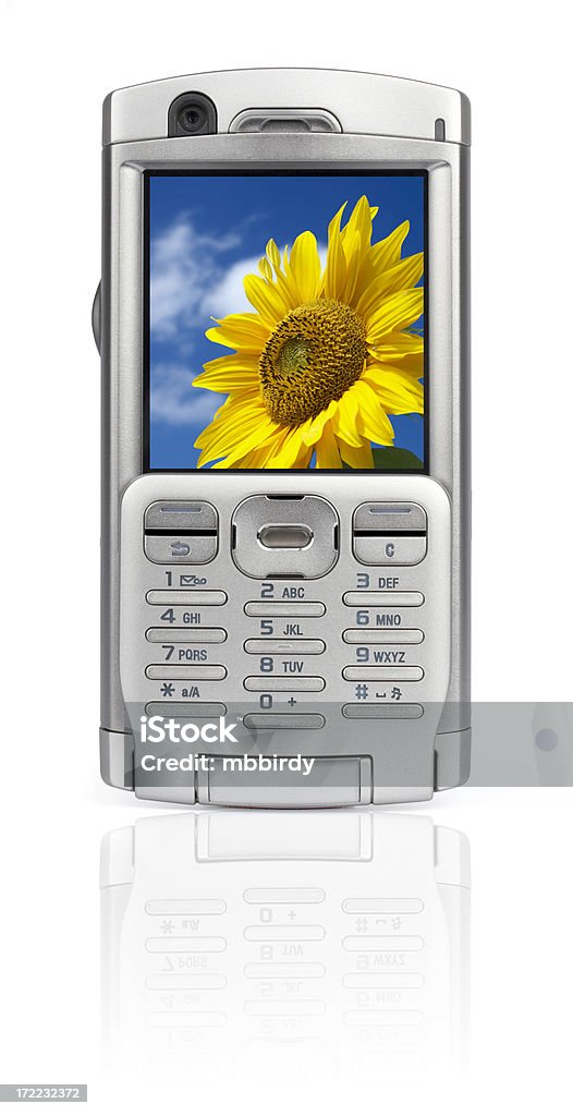 Hi-Tech Tasca per telefono cellulare (clipping path), isolato su sfondo bianco - Foto stock royalty-free di 3G