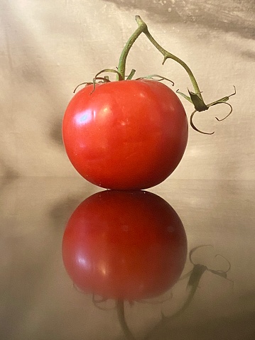 tomato on glass