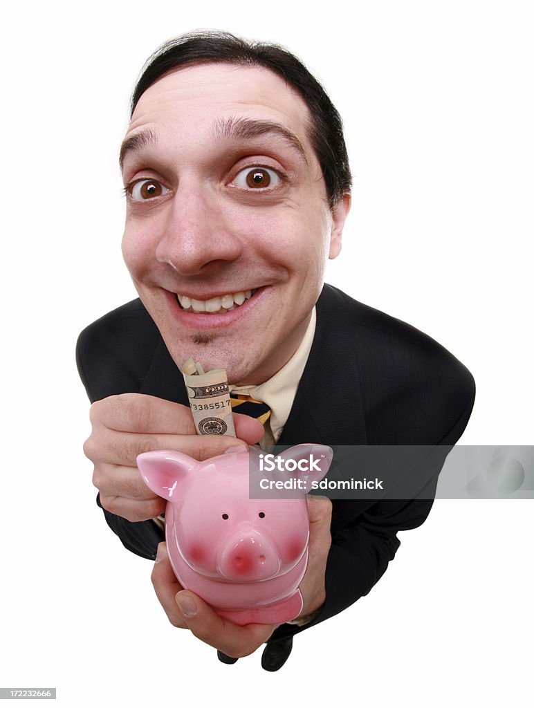 Savings Fisheye lens used. Currency Stock Photo