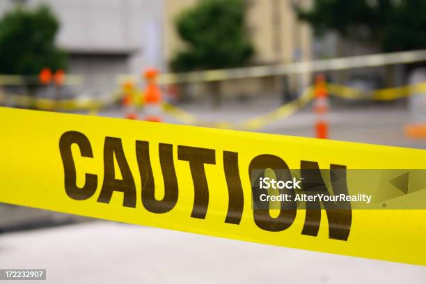 Caution Stock Photo - Download Image Now - Barricade Tape, Traffic Cone, Accidents and Disasters