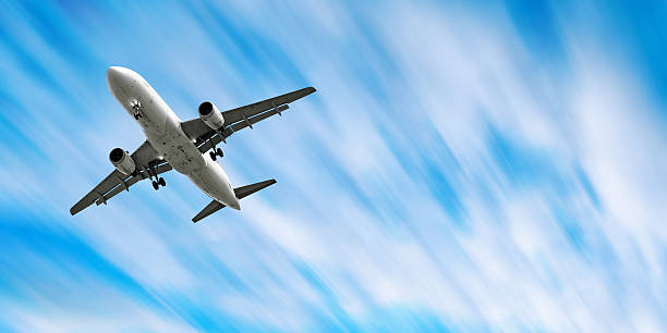 istock jet airplane landing in motion blur sky 172233066