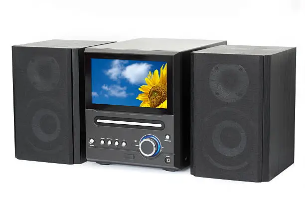 Photo of Wide LCD TV/DVD compact system (clipping path)