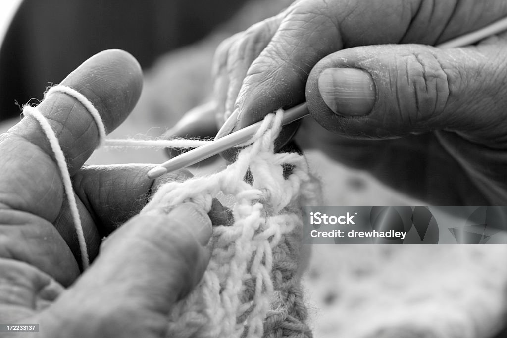 Close-up de bordados. Tricotar. - Foto de stock de Adulto royalty-free