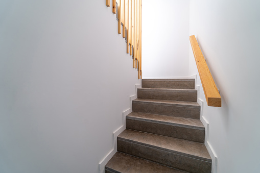 Converging lines and angles of an old staircase