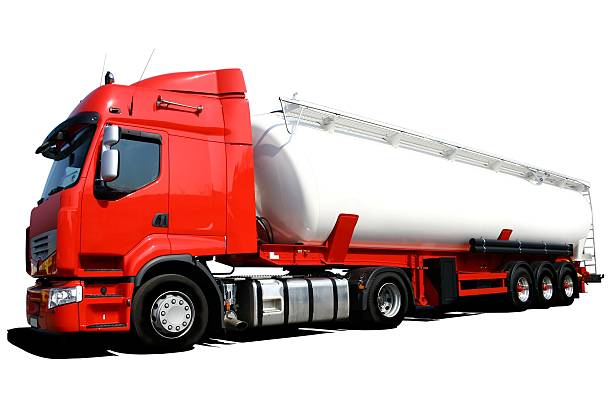 Tanker Truck Isolated  oil tanker stock pictures, royalty-free photos & images