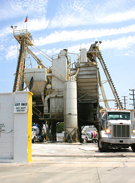 Making cement stock photo