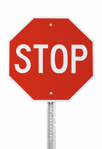 Señal de pare (Stop), con trazado de recorte photo