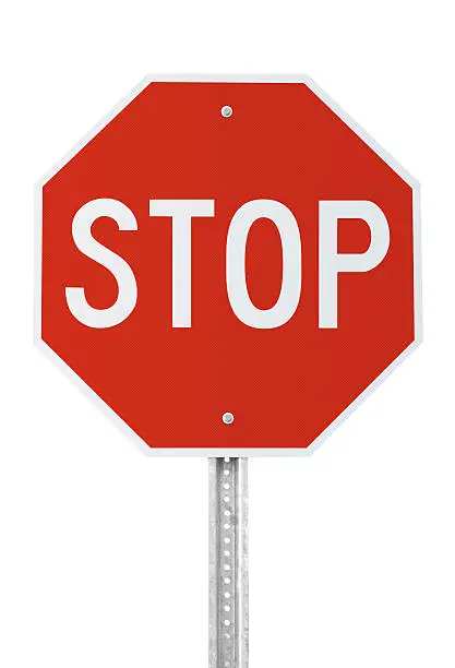 Photo of Stop Sign with clipping path