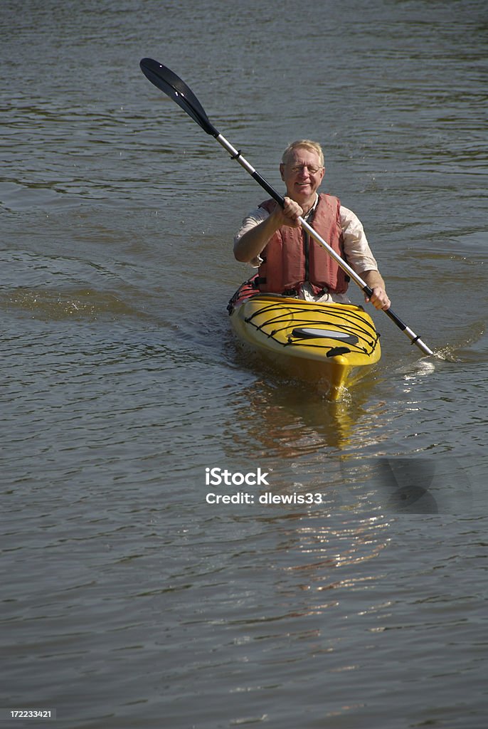 Kayak nell'entroterra australiano - Foto stock royalty-free di 45-49 anni