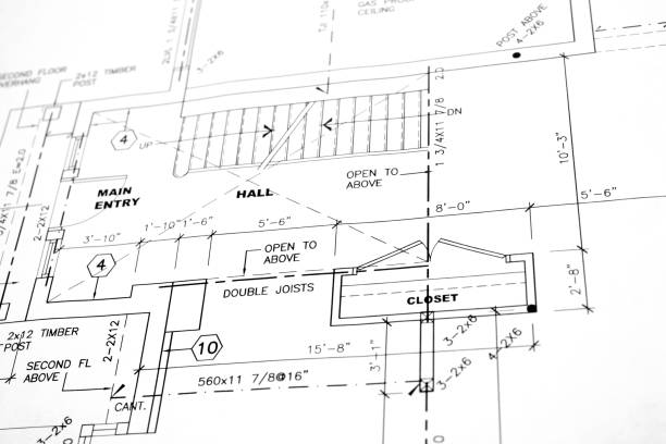 istock Blueprint of the main entry 172233466