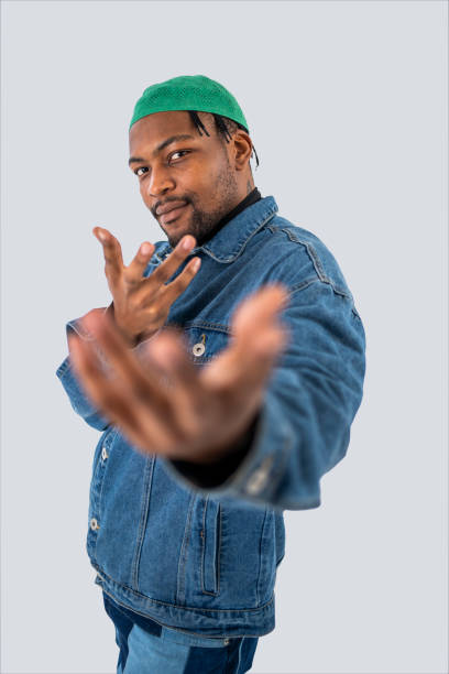 istock Handsome young african man in denim wear posing over white background 1722353198