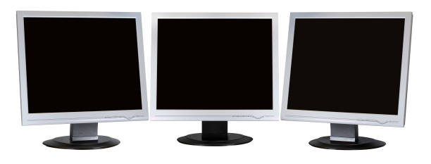 istock Graphic station of LCD monitors (clipping path), isolated 172236810