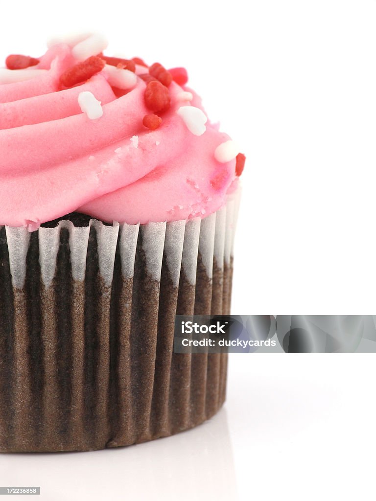 Cupcake Half Cupcake with space for text. Baking Stock Photo