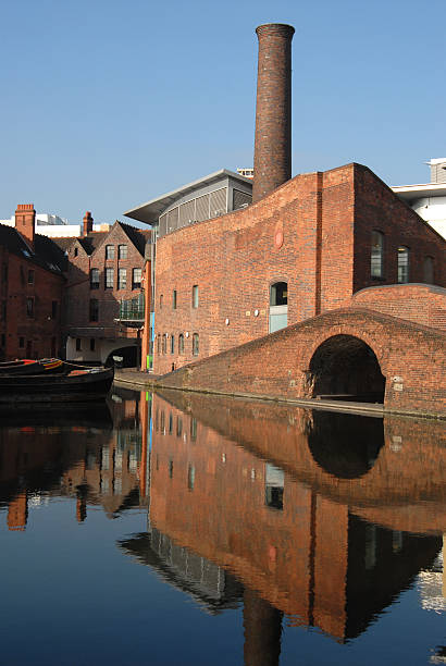 Building reflection in water, Baltimore, Maryland, USA