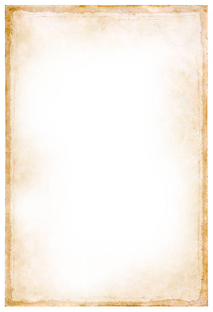 old paper border Border made from transparent old paper with ripped edges placed on aged parchment paper wild west photos stock pictures, royalty-free photos & images