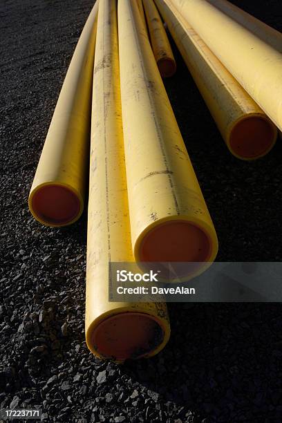 Yellow Pipes Stock Photo - Download Image Now - Gas, Pipe - Tube, Plastic