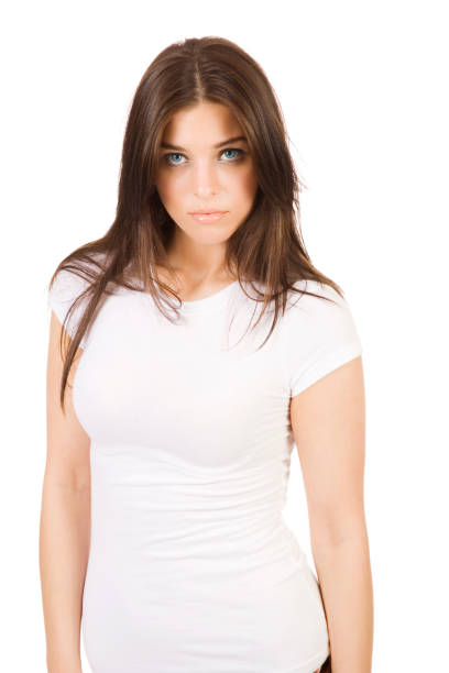 istock Slender Beauty in White Tshirt 172237279