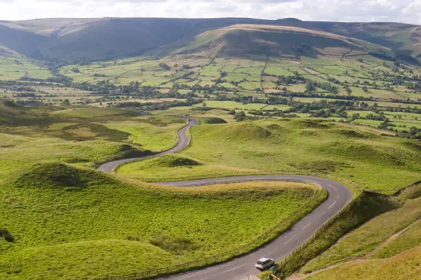 "View of Edale and the Hope Valley, Derbyshire, UK."