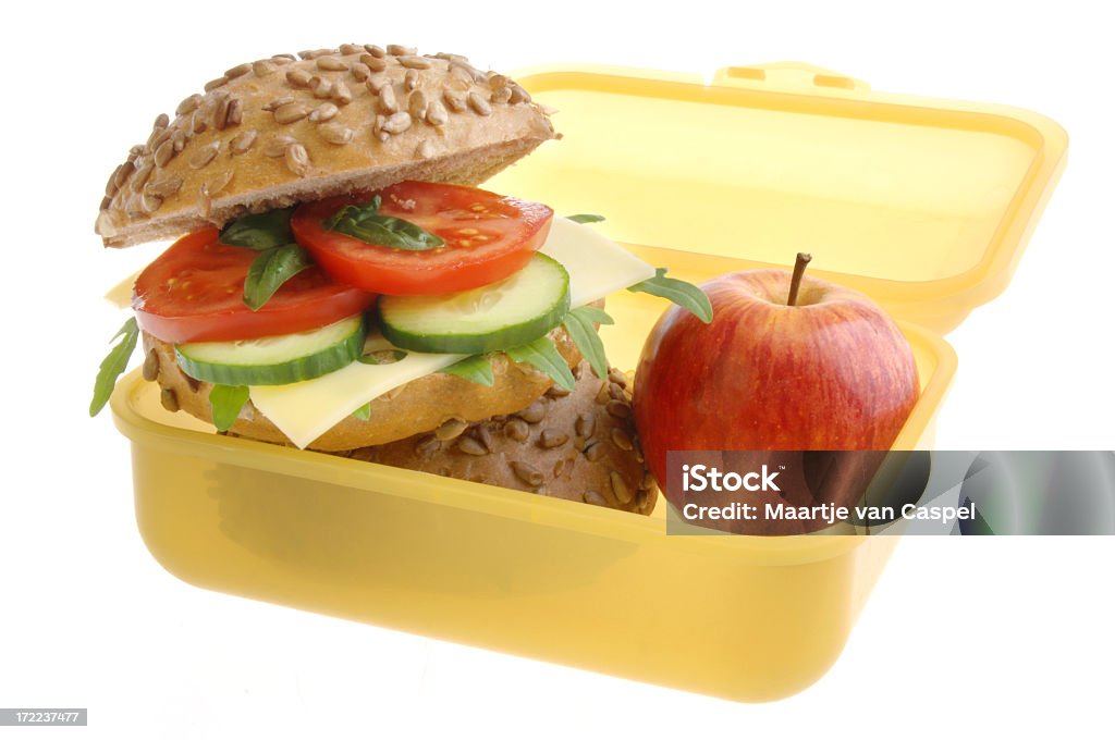 Healthy Lunch Box isolated on white... Lunch Box Stock Photo