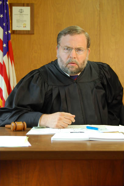 istock Angry Judge Looks at You 172237608