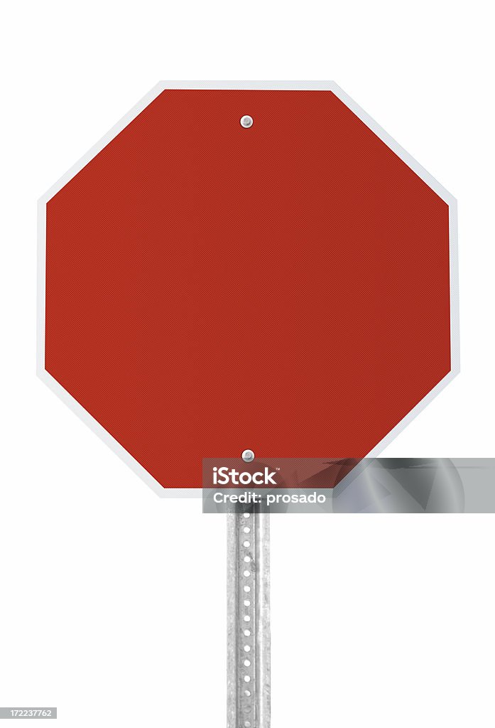 Placa de pare em branco com o Traçado de Recorte - Foto de stock de Stop - placa em inglês royalty-free