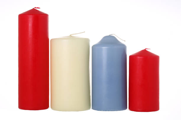 Candles on white stock photo