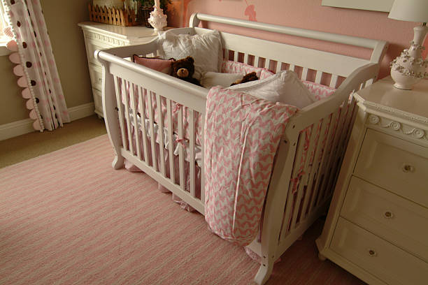 istock Baby Crib and Teddy Bear 172239913