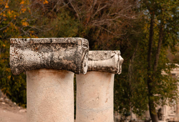 The Roman ruins in the old town of Arles in Provence in the South of France.