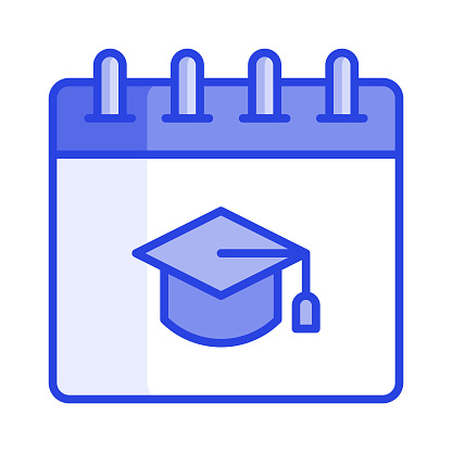 Simple Graduation Date icon. The icon can be used for websites, print material and presentation