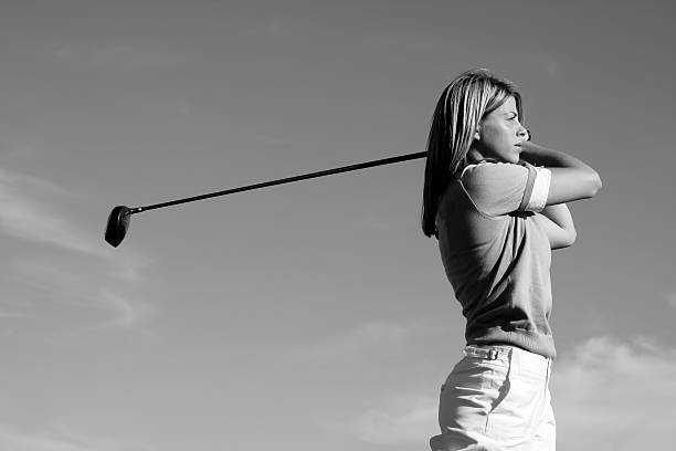 istock Female Golfer in Black and White 172240903