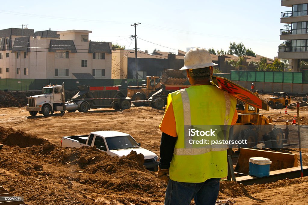 Trabalhador da Construção Civil - Royalty-free Apartamento Foto de stock